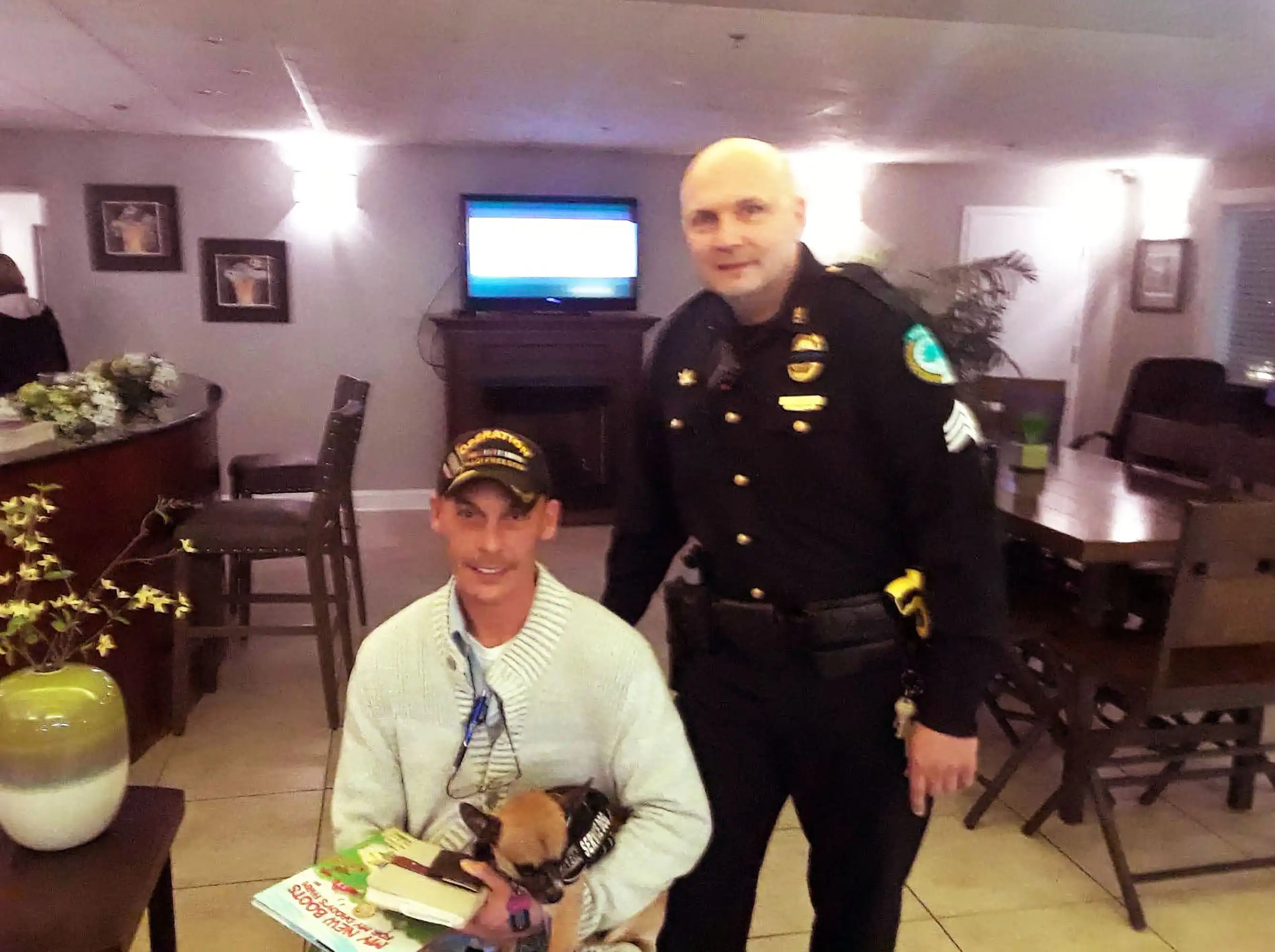 Author David Haave gives his support for the men & women wearing the blue; Kentucky, USA.